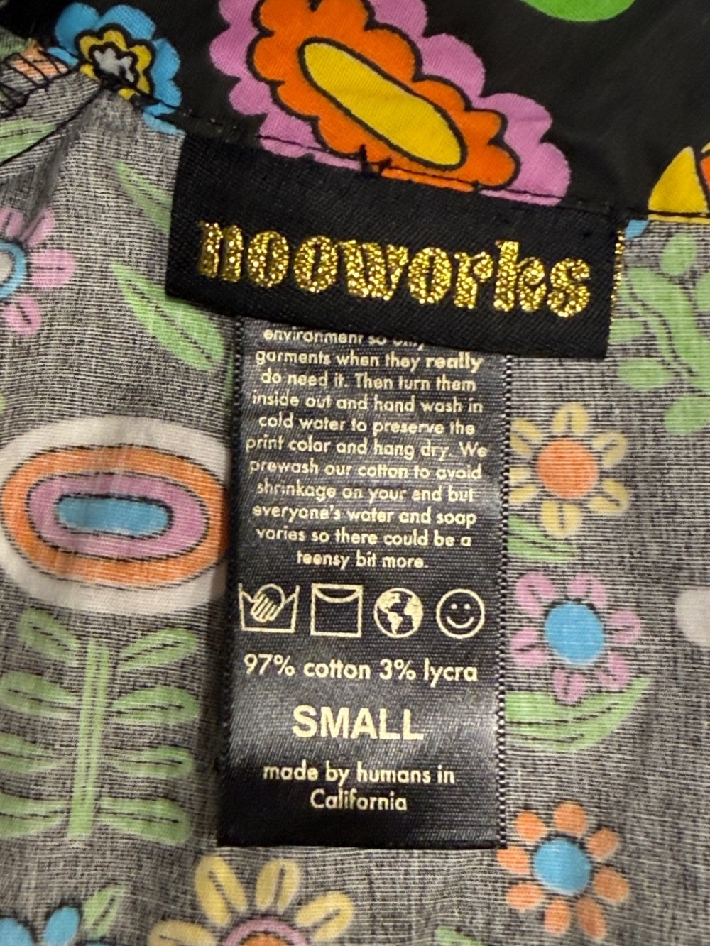 Nooworks Awesome Blossom Print, Sleeveless Tunic, Size Small - Picture 5 of 14
